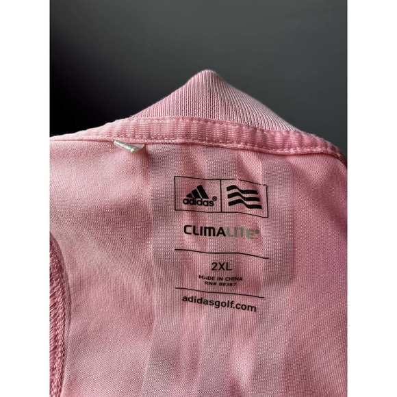 Adidas ClimaLite Pink Golf Polo Shirt 2XL - Picture 3 of 4